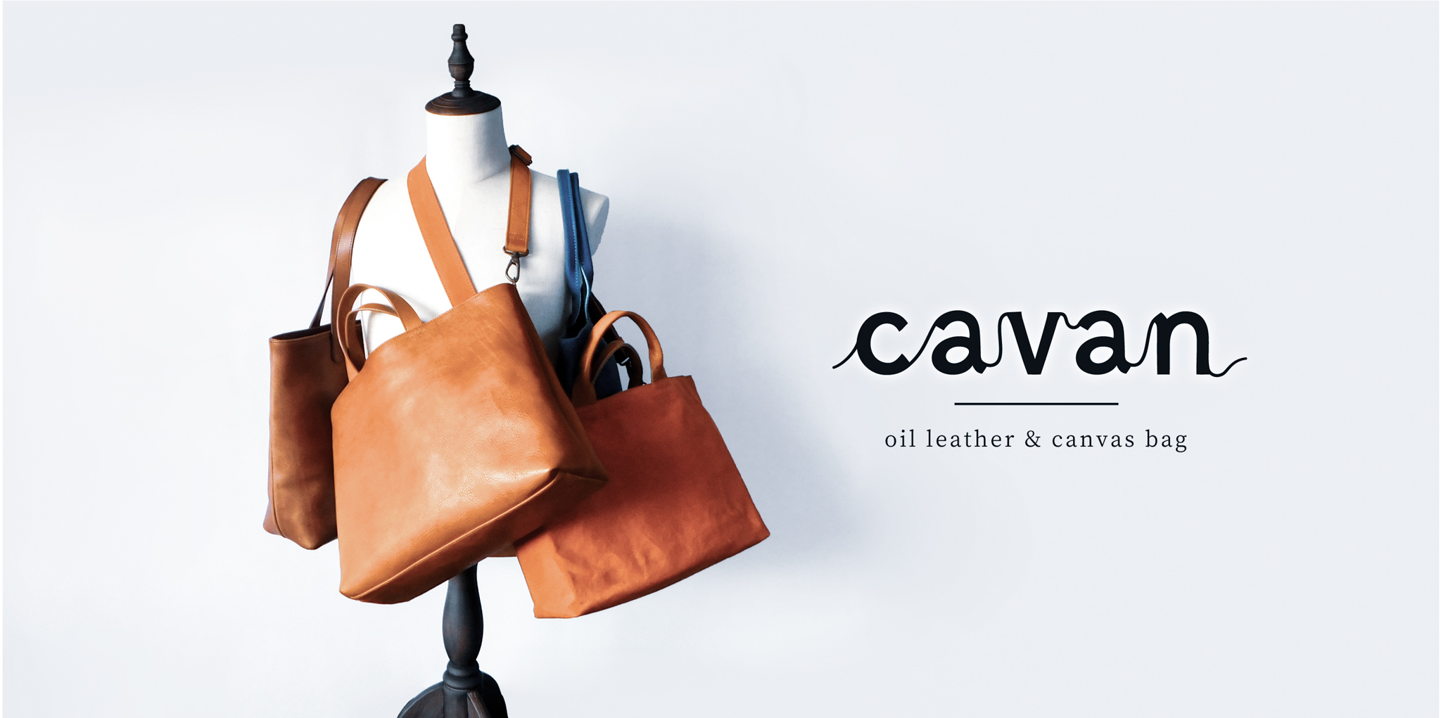 cavan oil leather & canvas bag